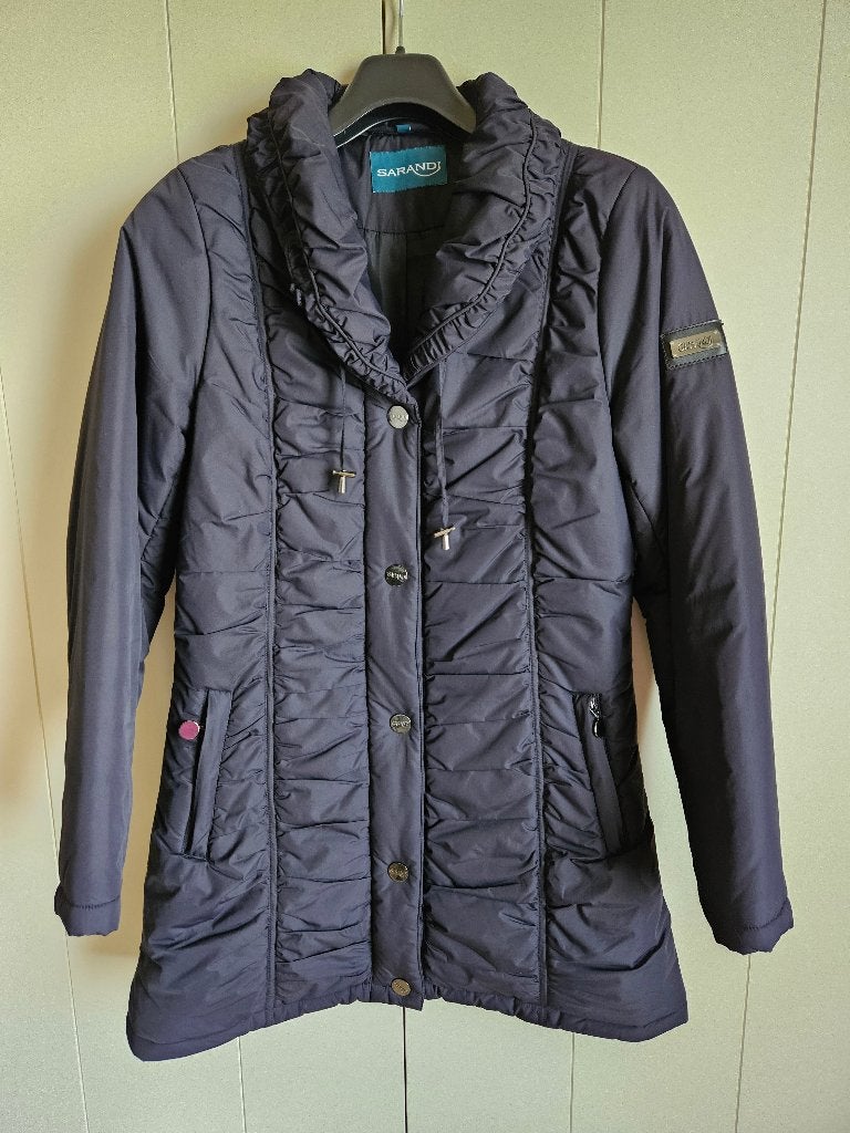 Donkerblauwe ¾ jas maat small perfekte staat, E5 Mode, Enlèvement ou Envoi, Taille 36 (S), Comme neuf