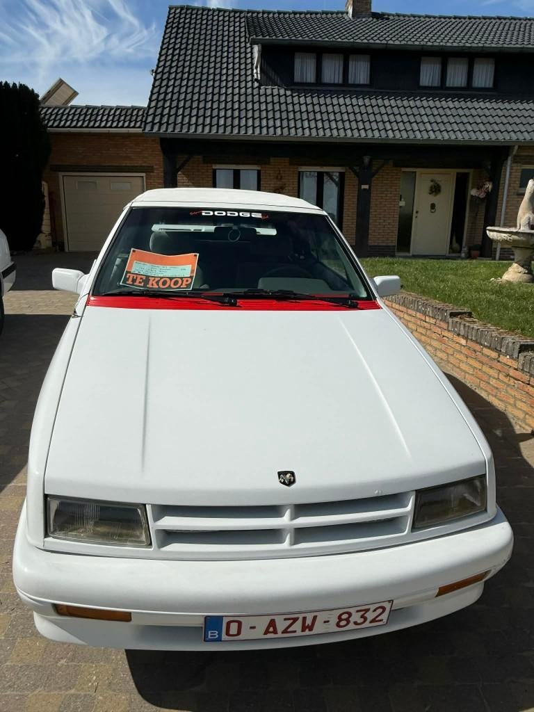 OLDTIMER DODGE ES SHADOW 1991, Auto's, Dodge, Particulier, Overige modellen, Benzine, Cabriolet, 2 deurs, Automaat, Wit, Grijs