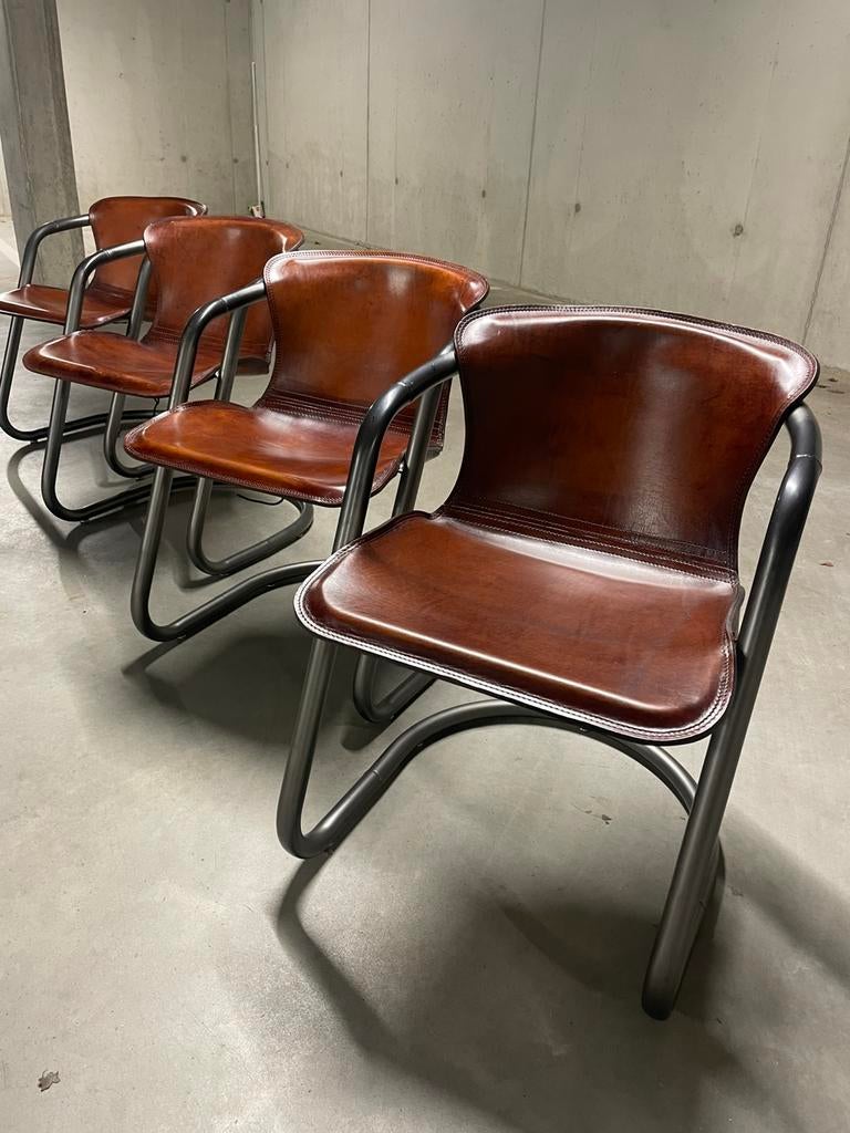4 chaises de dîner Metaform 60/70, Enlèvement ou Envoi, Vintage, Comme neuf, Brun