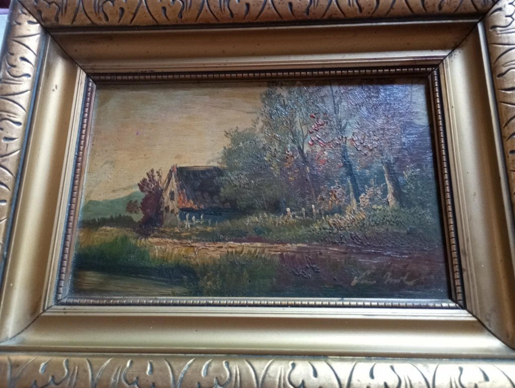deux tableaux, Antiquités & Art, Cadre spécial, Peinture à l'huile, Paysage, Enlèvement