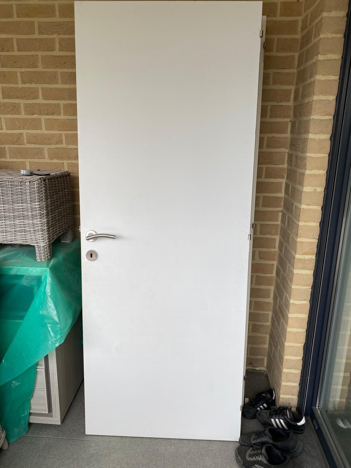 4 Witte binnendeuren in perfecte staat – Complete set of los, Doe-het-zelf en Bouw, Ophalen, Zo goed als nieuw
