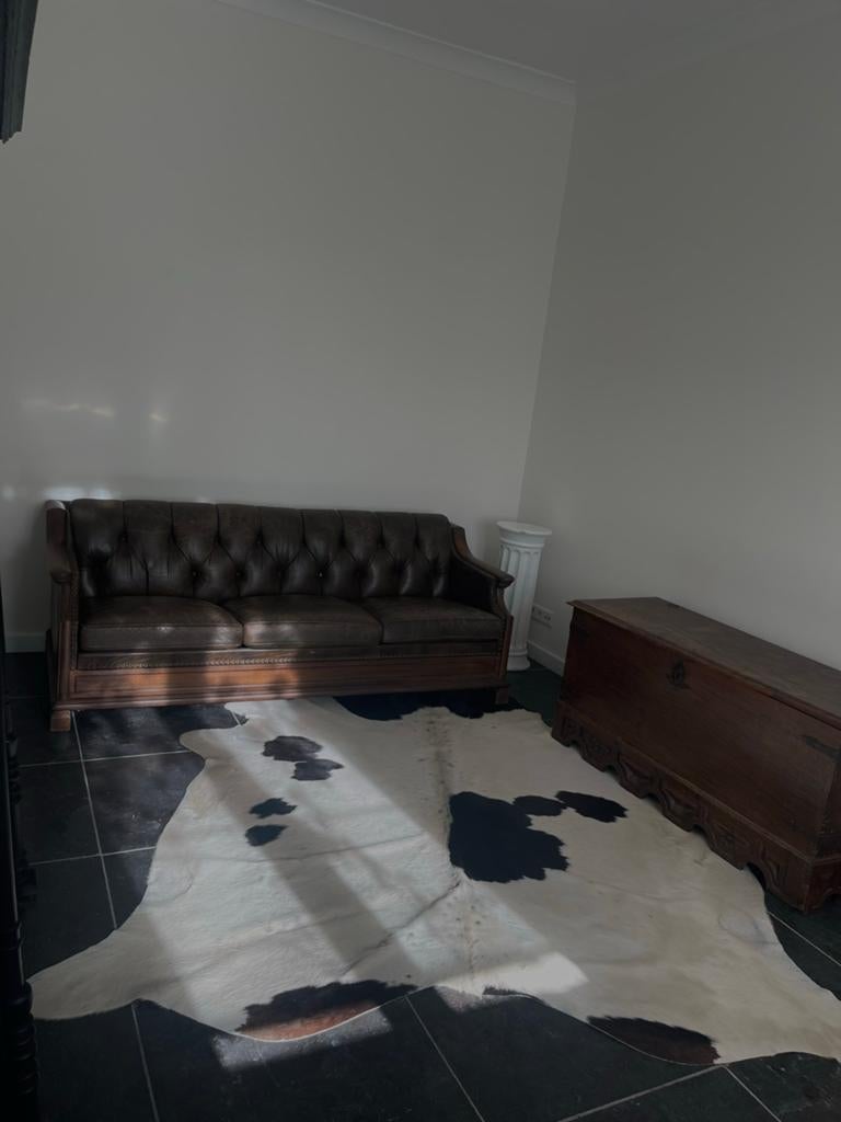 Vintage leren bank, Huis en Inrichting, Ophalen, Leer
