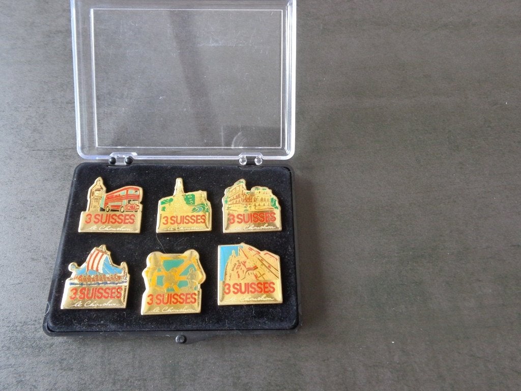 Set met 6 „3 Suisses” pinnen, Ophalen