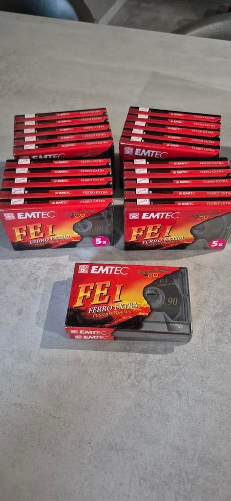 Cassettes audio EMTEC, Enlèvement ou Envoi, Neuf, dans son emballage, 2 à 25 cassettes audio, Vierge