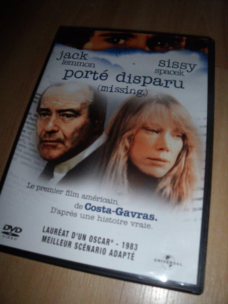 Porté disparu (Missing) Jack Lemmon - Sissy Spacek), À partir de 9 ans, Enlèvement ou Envoi, Comme neuf, Thrillers et Policier