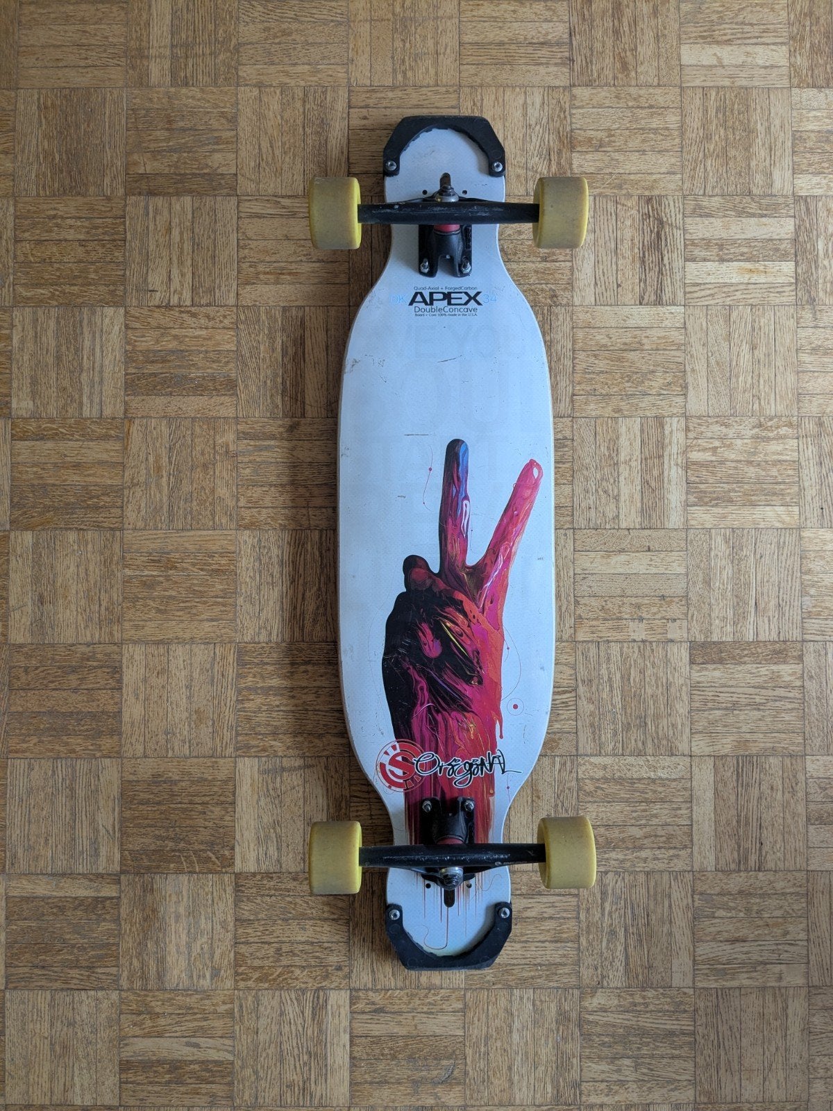 Longboard - Original DK Apex 34 (double concave), Enlèvement, Longboard