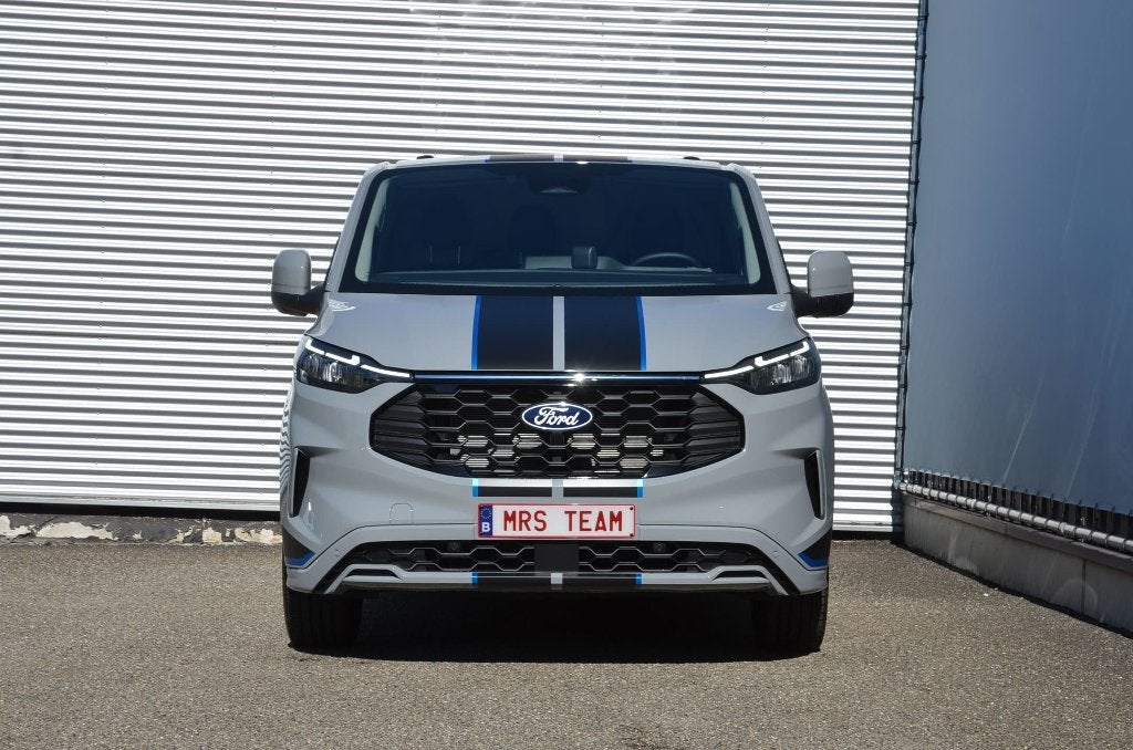 Ford Transit Custom- SPORT- L2- Automaat- Nieuw- 39500+BTW, Autos, Détection des panneaux routiers, Argent ou Gris, Achat, Euro 6