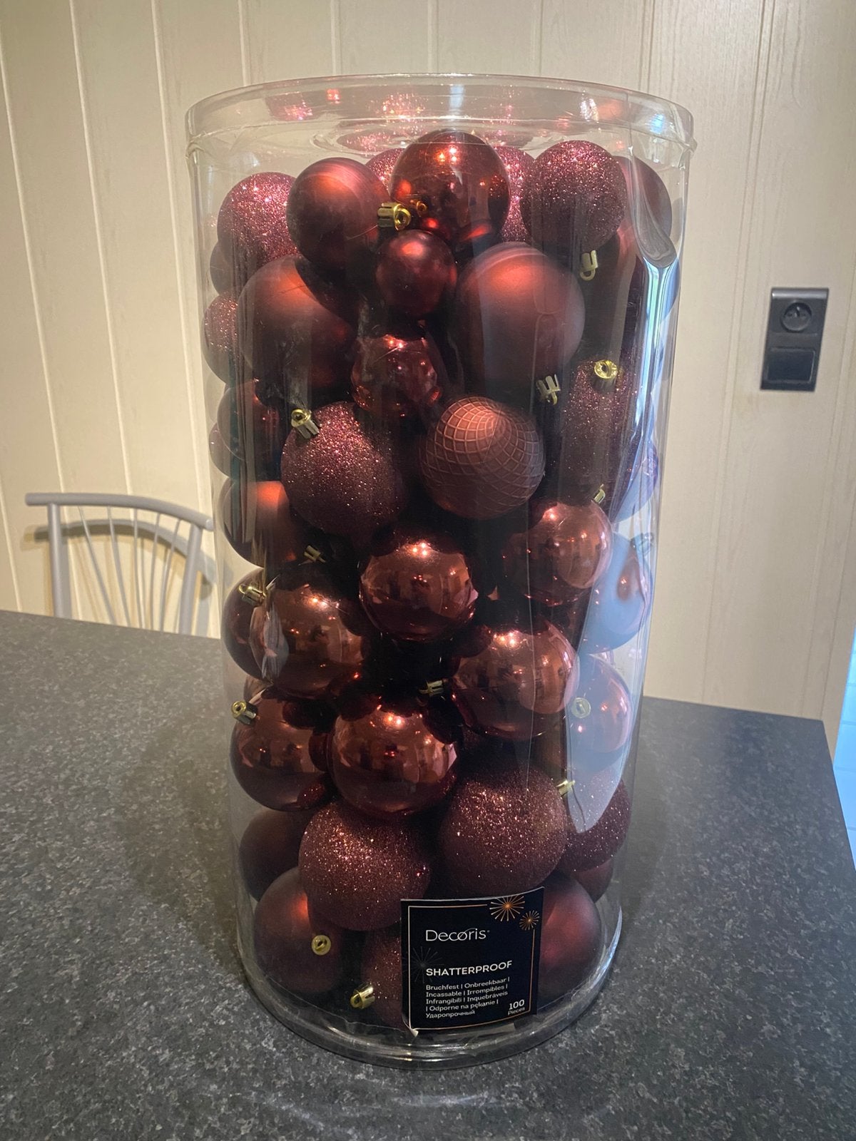 Kerstballen 100stuks nieuwe ongeopende doos, Huis en Inrichting, Ophalen, Nieuw