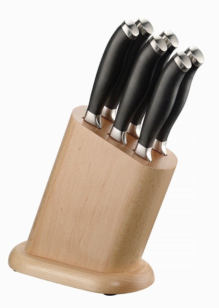 Messenblok hout 6-delig | Pintinox Professional | Nieuw, Bestekset, Nieuw, Ophalen of Verzenden, Messenset