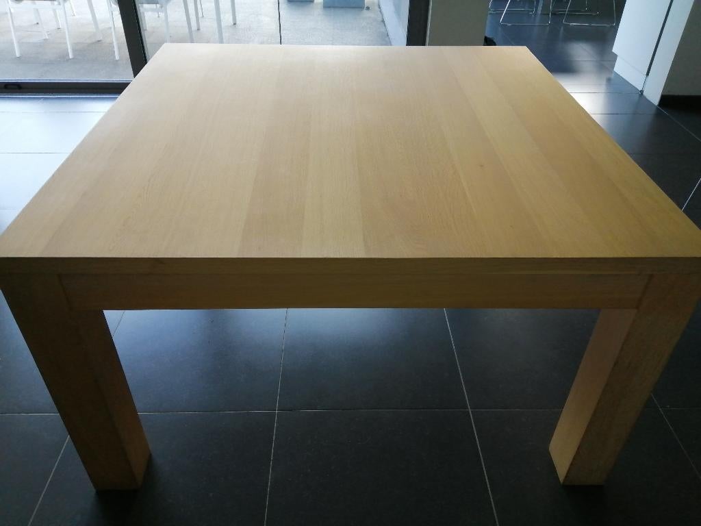 tafel vierkant 140 x 140, Huis en Inrichting, Ophalen, Vierkant, Zo goed als nieuw, Vijf personen of meer