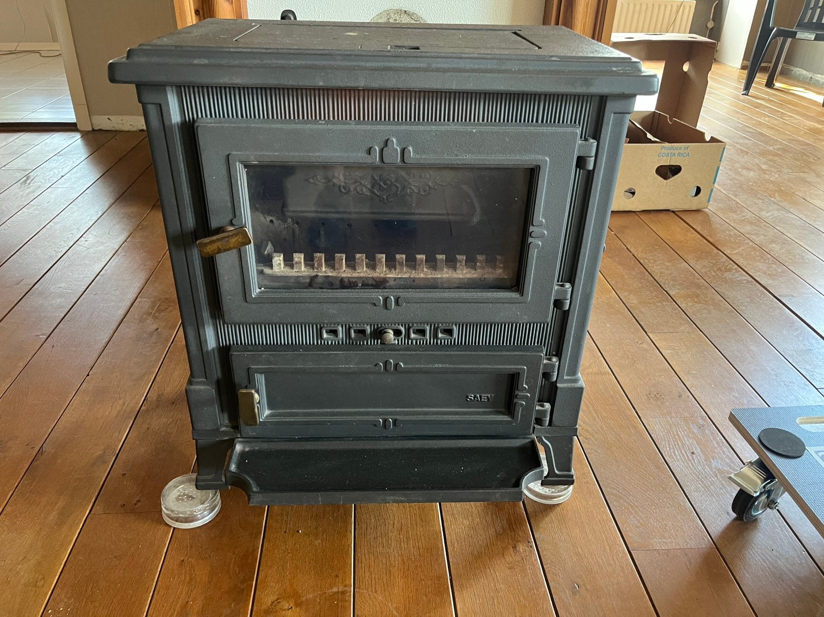 Mooie degelijke houtkachel 12.8kw, Huis en Inrichting, Ophalen, Gebruikt, Hout, Houtkachel