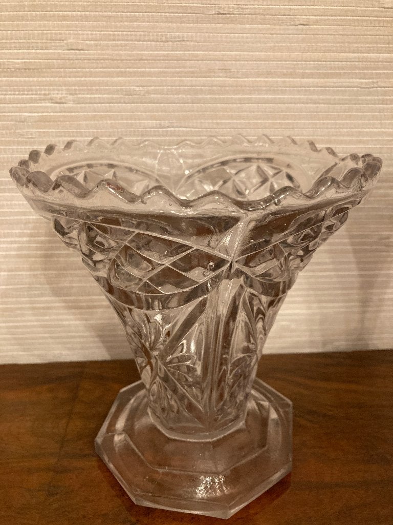 vieux vase en verre lourd, Antiquités & Art, Enlèvement ou Envoi