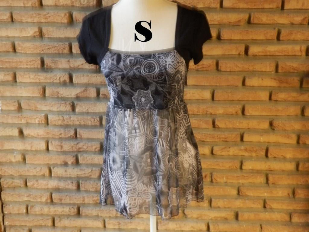 (174)- blouse femme t.36 noire grise - cache cache -, Zwart, Ophalen of Verzenden, Zo goed als nieuw, Maat 36 (S)