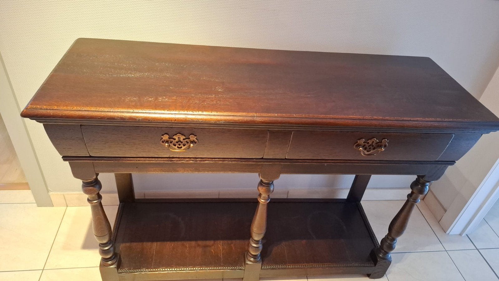 Massief eiken console. Kast voor in de gang., Ophalen, Zo goed als nieuw