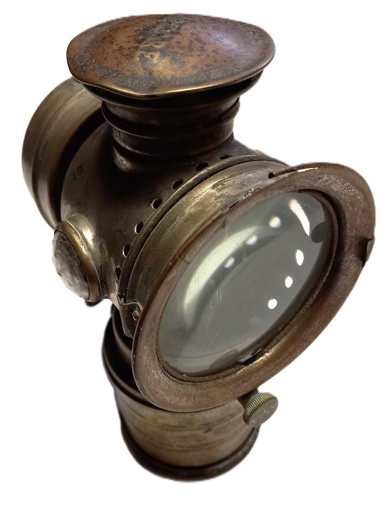 antieke carbuur fietslamp, Ophalen