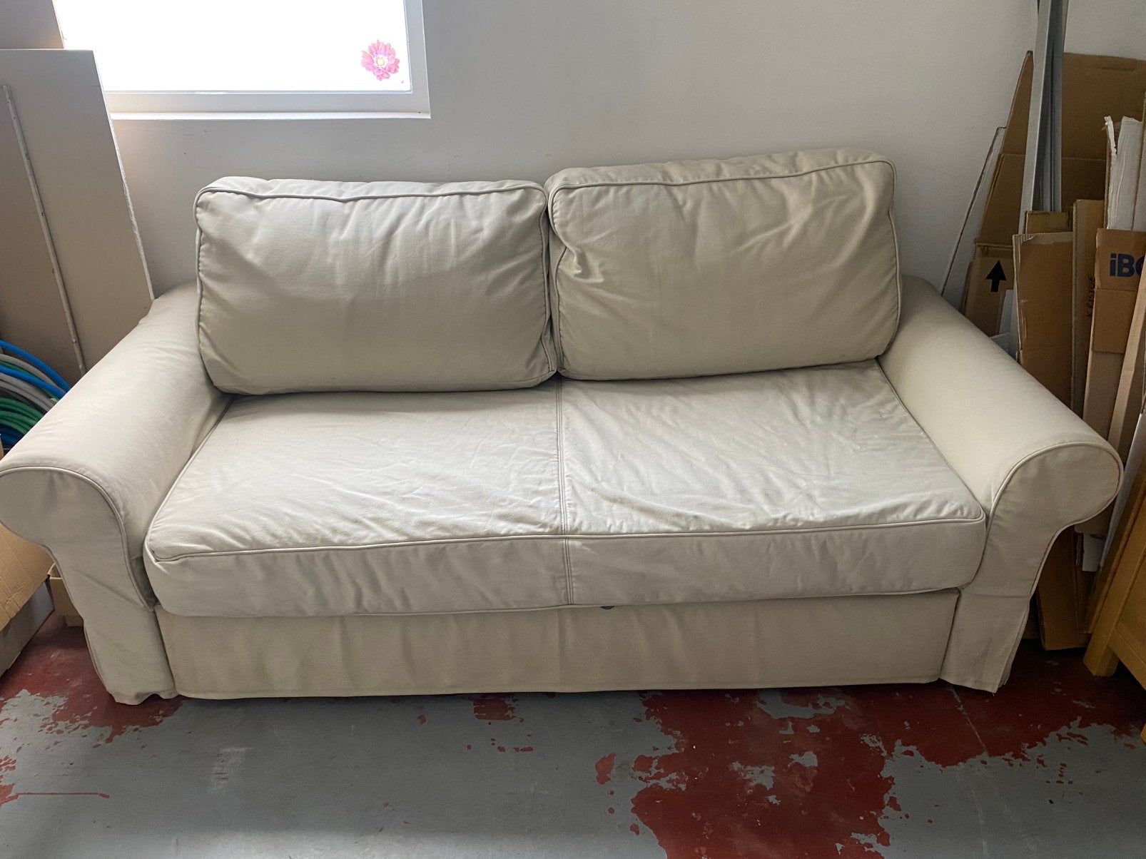 Zetelbed / slaapbank. Ideaal voor op kot!, Huis en Inrichting, Ophalen, Gebruikt, 90 cm, Tweepersoons
