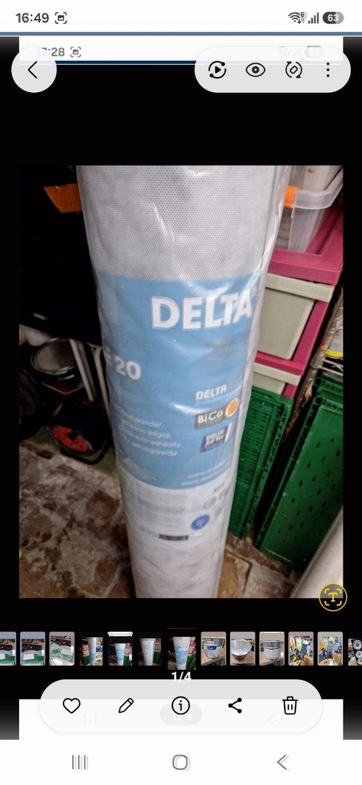 delta plus facade folie, Ophalen
