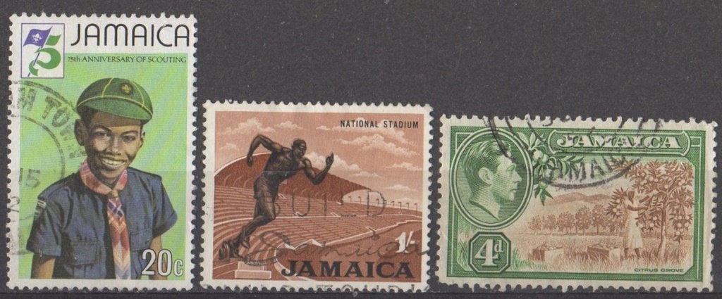 Jamaica - Setje 3 stuks, Verzenden, Gestempeld