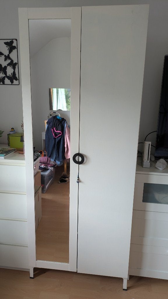 Armoir deux portes avec miroir à donner, Enlèvement, Utilisé