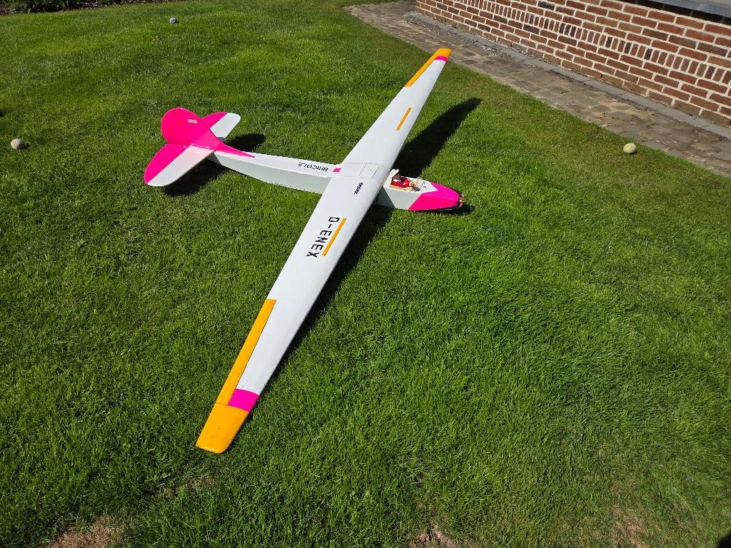 Oldtimer-zweefvliegtuig, Ophalen, Refurbished, Elektro, RTF (Ready to Fly)