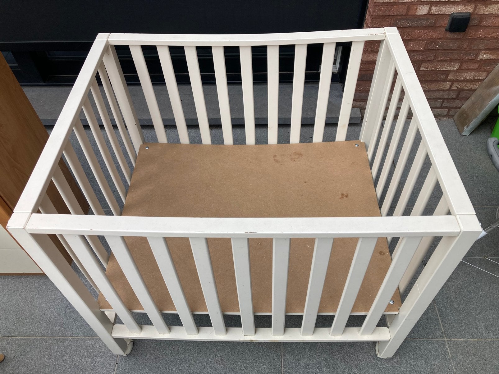 Parc pour bébés 78x98 cm - blanc - état d'occasion, Enfants & Bébés, Enlèvement, Utilisé, Rectangulaire, Réglable en hauteur