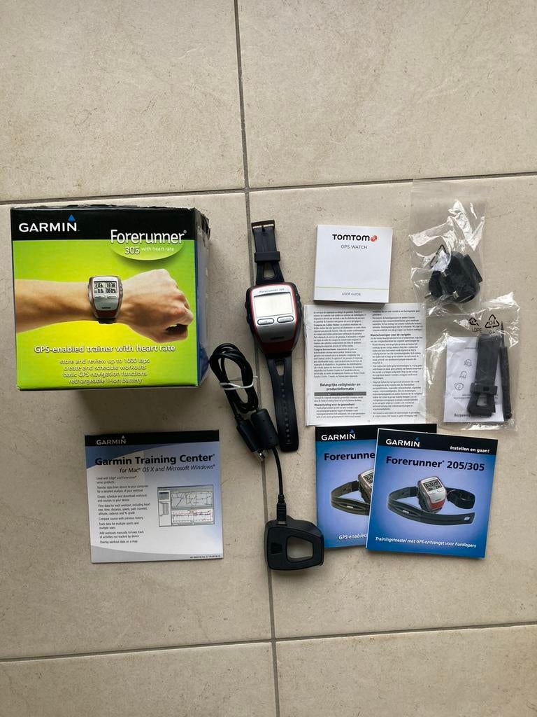 Sporthorloge Garmin Forerunner GARMIN Forerunner 305 GPS, Ophalen, Zo goed als nieuw, Garmin