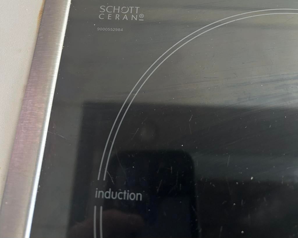 Plaque induction Bosch Schott Ceran - bon etat, Ophalen, Gebruikt, Tussenbouw, 4 kookzones