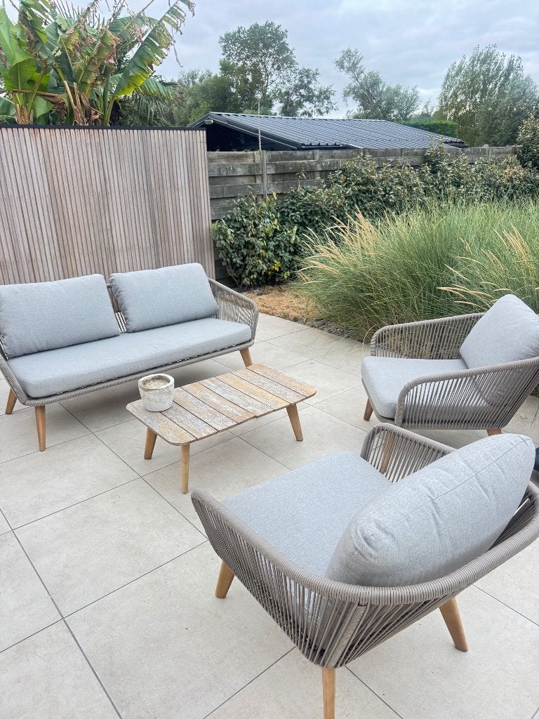 Tuinlounge - 4 personen, Utilisé, Autres matériaux, Sets de jardin, Enlèvement