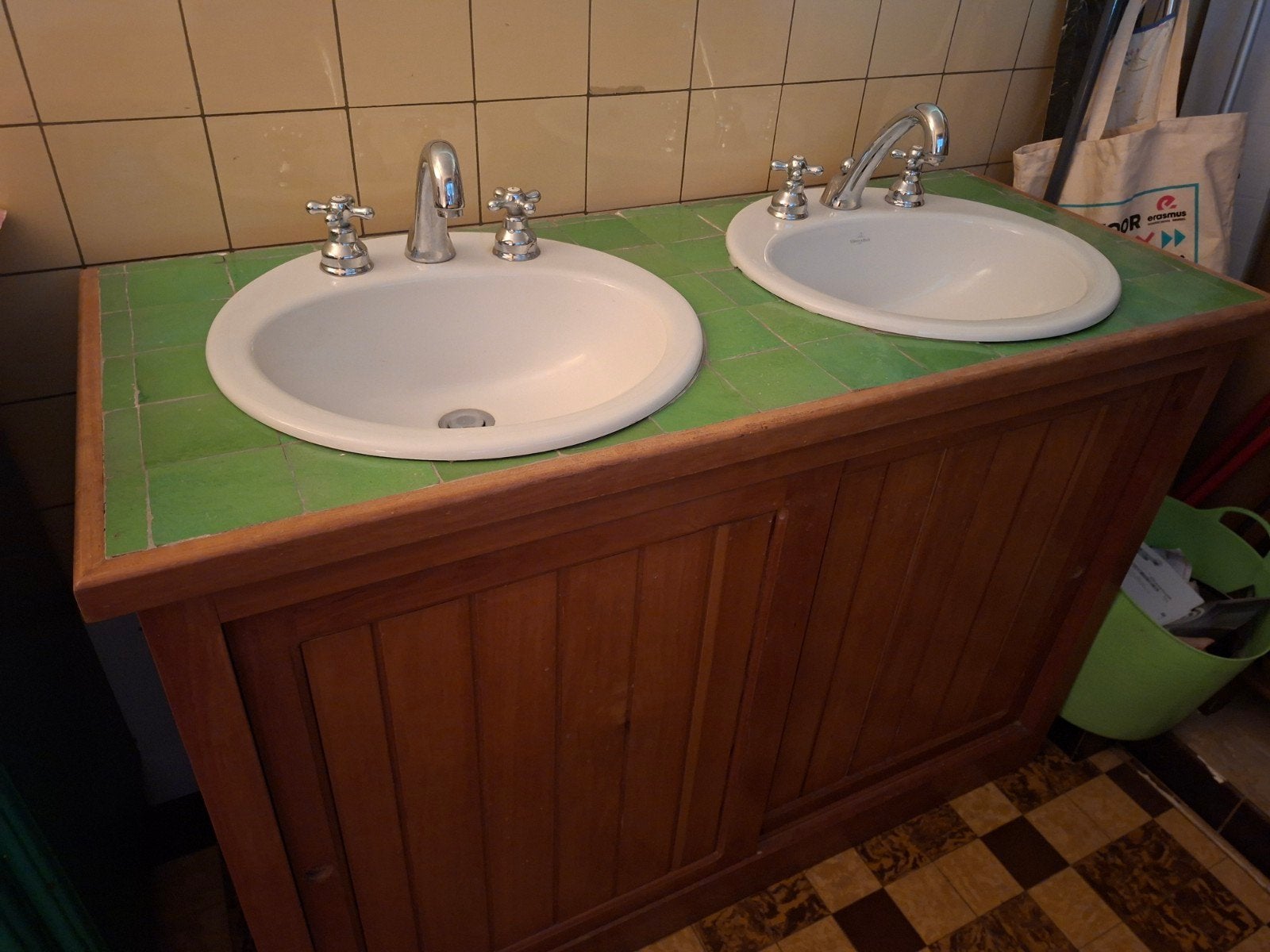 unieke dubbele lavabo, Ophalen, Gebruikt, 100 tot 150 cm, Minder dan 100 cm