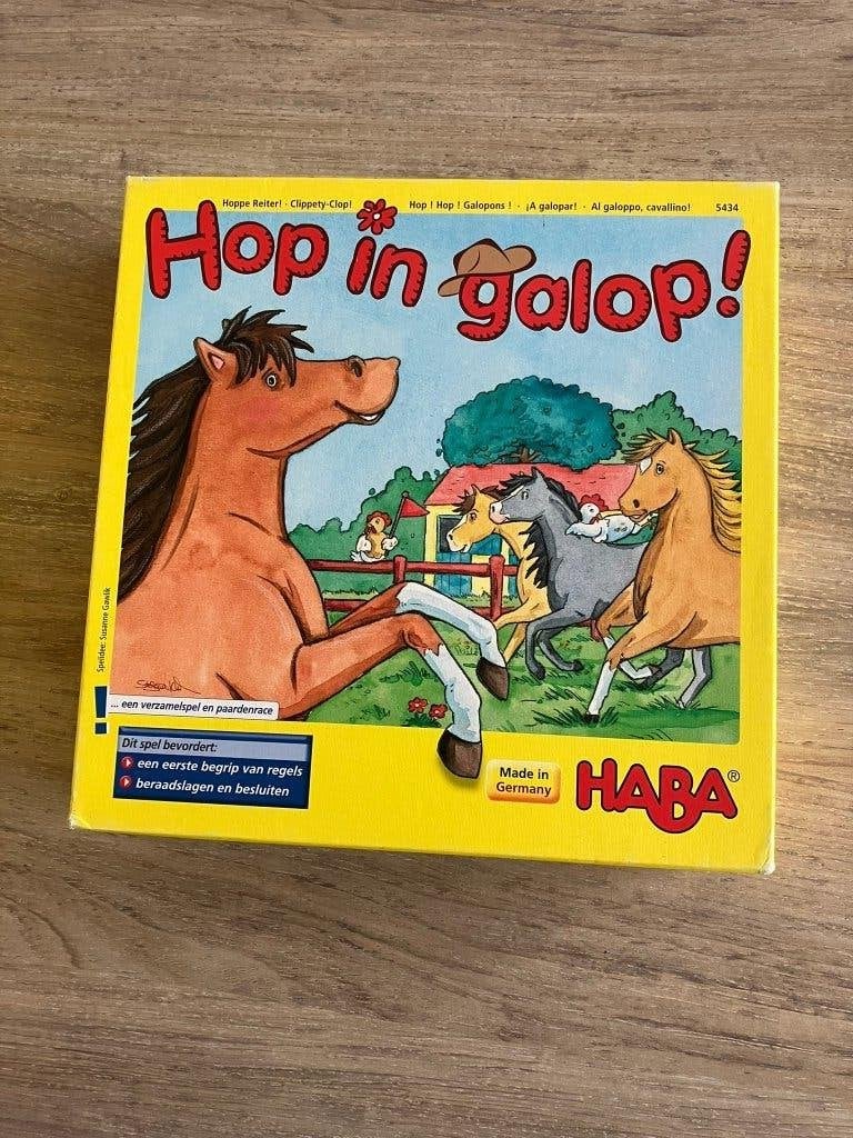 Jeu de société Haba - Sautez au galop, Trois ou quatre joueurs, Enlèvement, Comme neuf, Haba