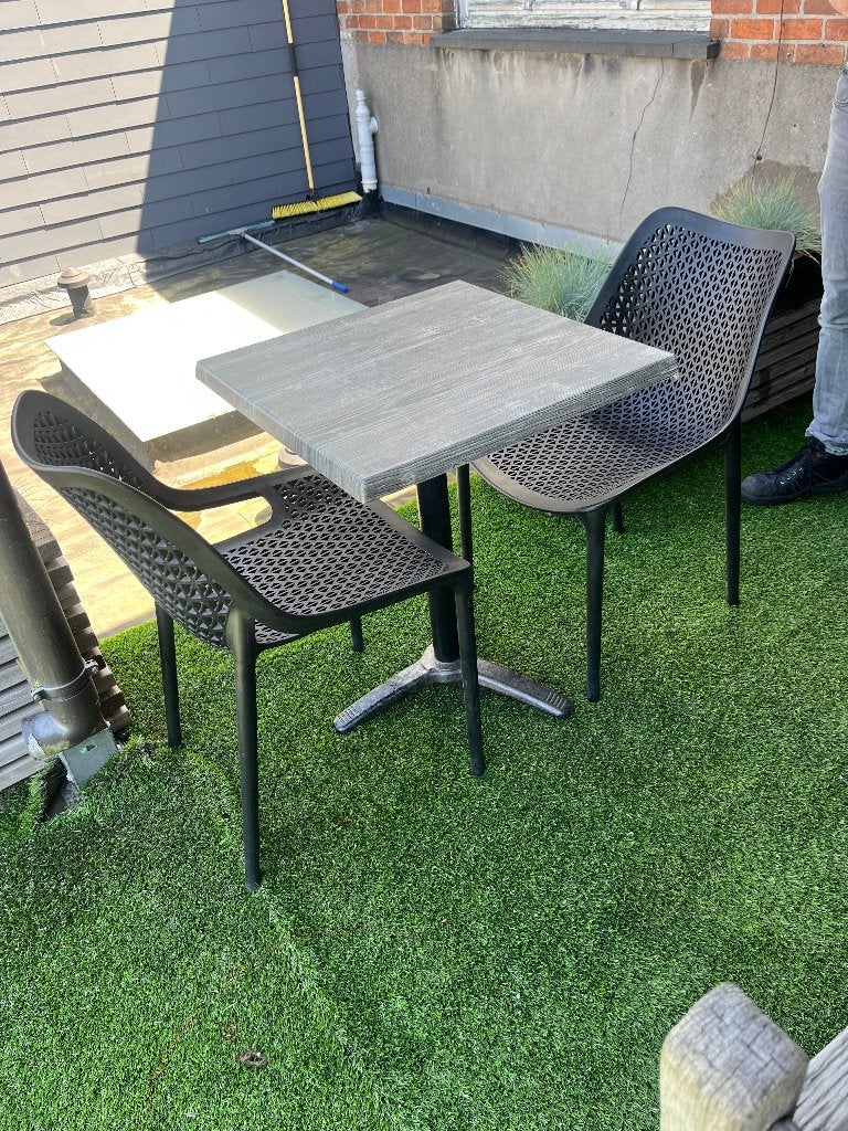 Tuintafel + 2 stoelen, Chaise, Salons de jardin, Comme neuf, Enlèvement