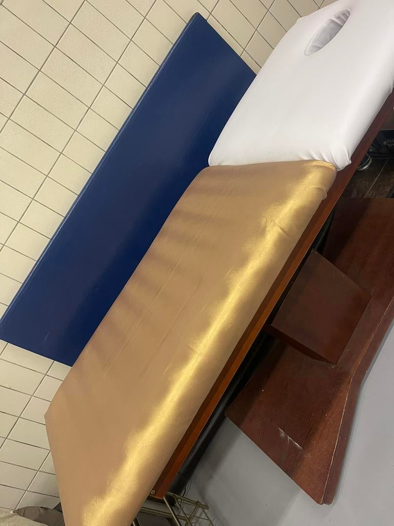 Massagetafel met houten poot, Ophalen
