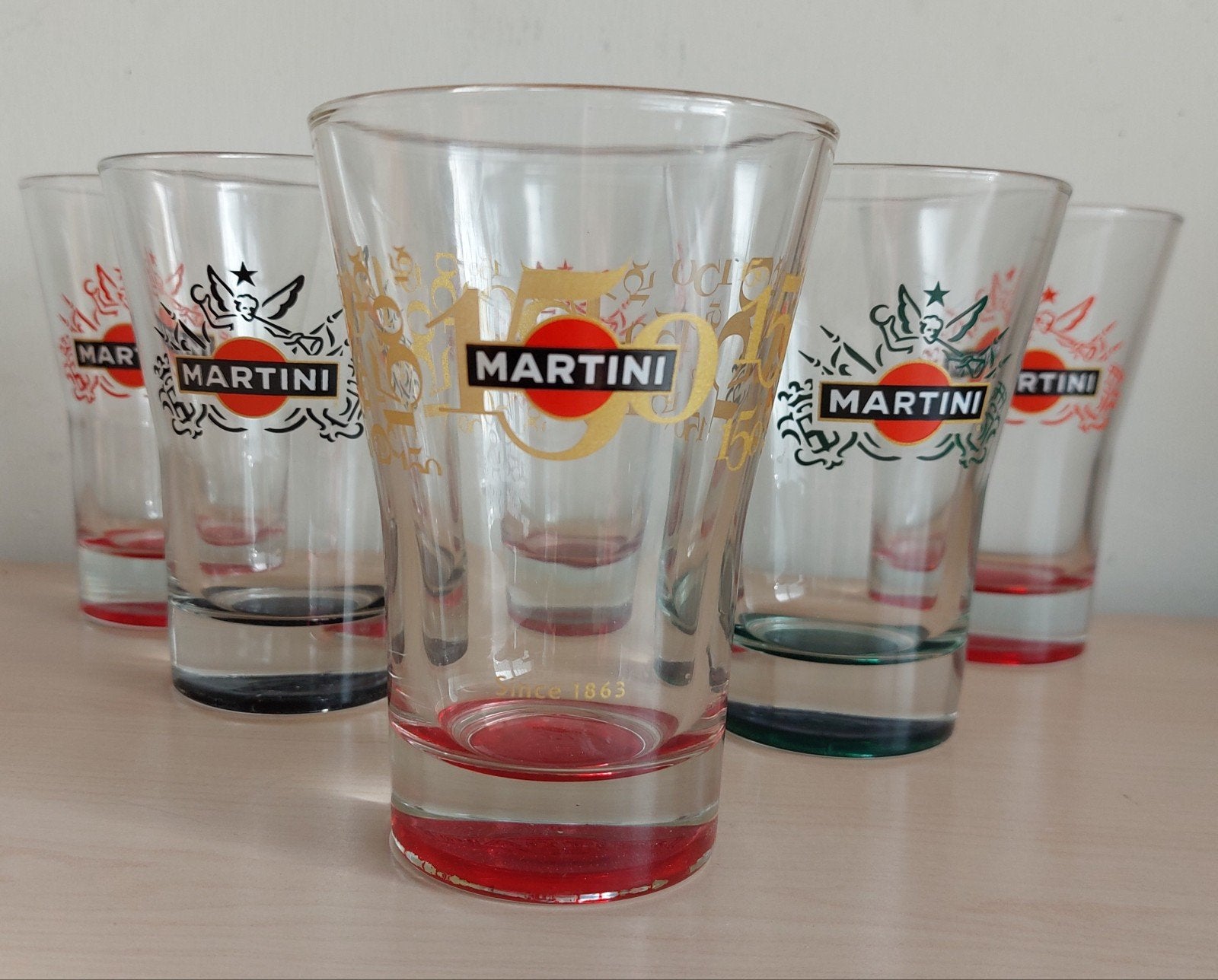 6 verres Martini, Collections, Enlèvement ou Envoi, Comme neuf, Autres types