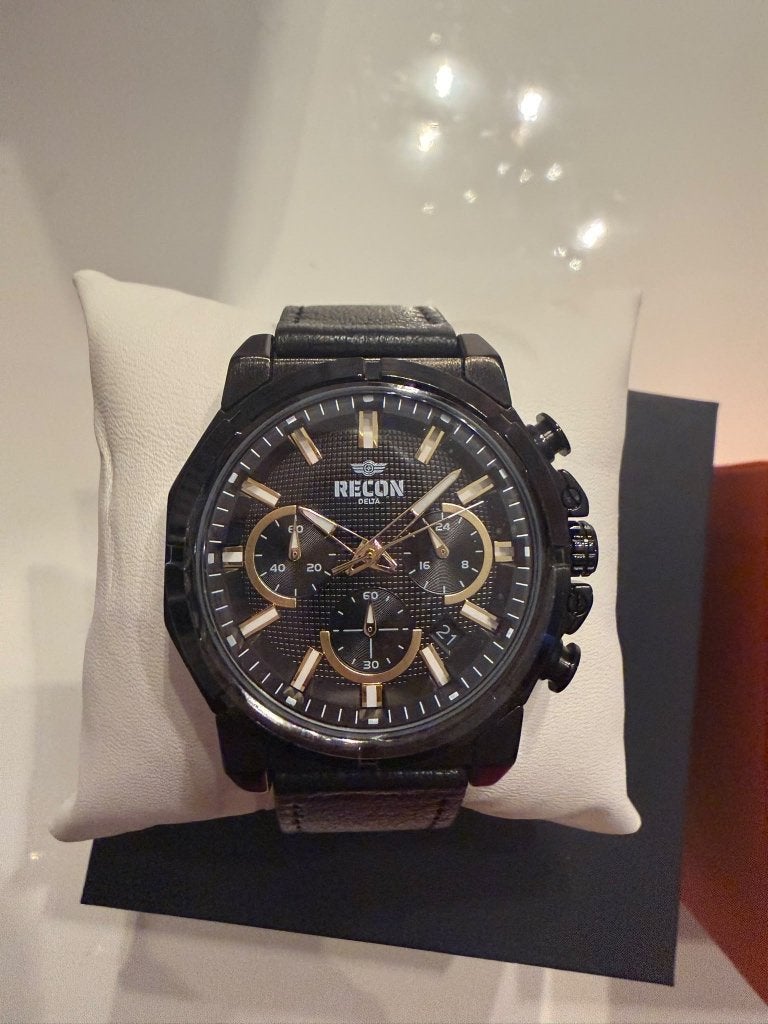 Recon Watch CO, Bijoux, Sacs & Beauté, Montres | Hommes, Autres marques, Enlèvement ou Envoi, Cuir, Autres matériaux