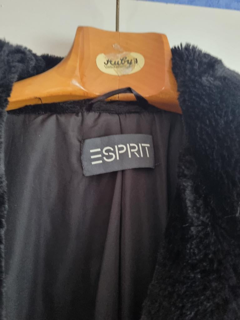 Manteau Esprit, Ophalen, Zwart, Maat 42/44 (L), Zo goed als nieuw
