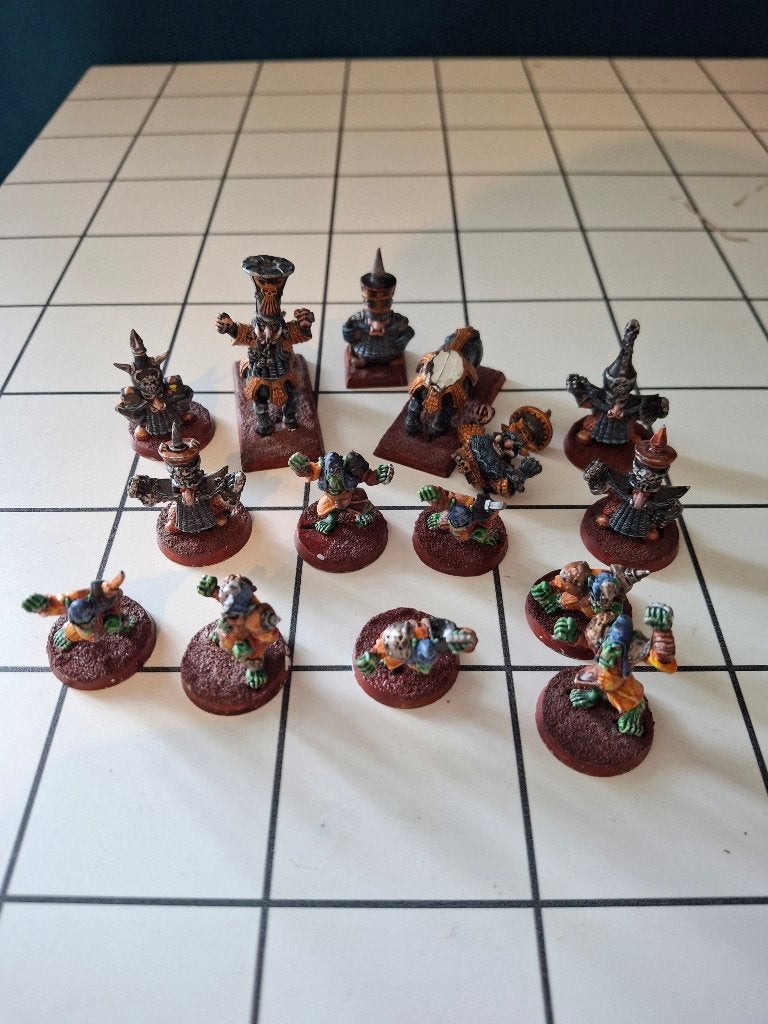 Warhammer Blood Bowl Chaos Dwarf (metaal), Gebruikt, Figuurtje(s), Warhammer, Ophalen of Verzenden