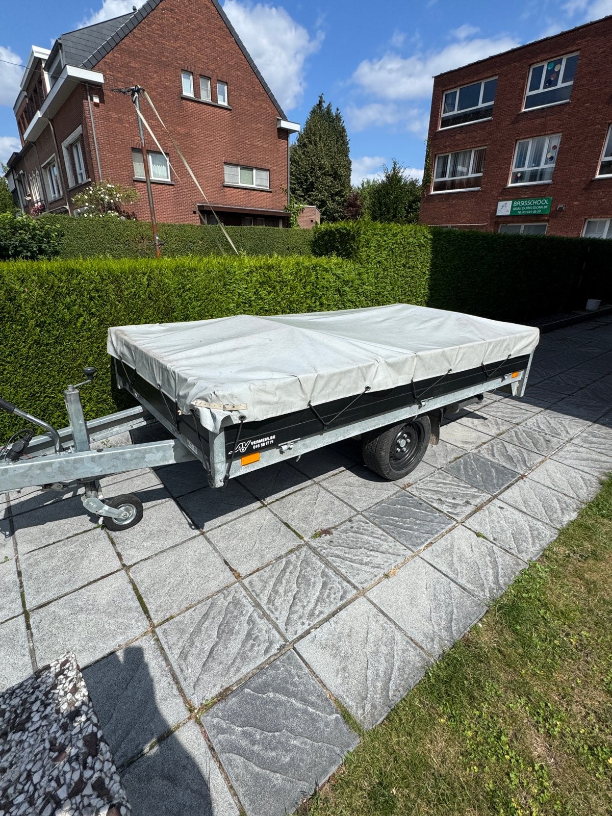 Aanhangwagen - Saris PL 276 150 1500 met steunpoten, Ophalen, Zo goed als nieuw