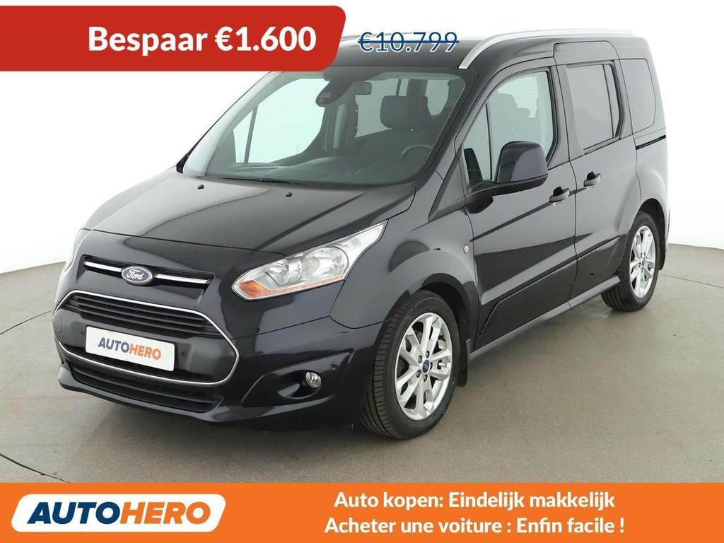 Ford Tourneo Connect 1.0 EcoBoost Titanium (bj 2015), Auto's, Voorwielaandrijving, Euro 5, Stof, Gebruikt
