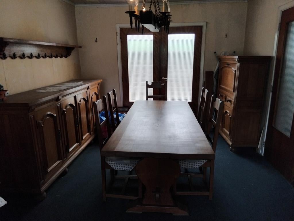 Complete  eiken eetkamer, Ophalen