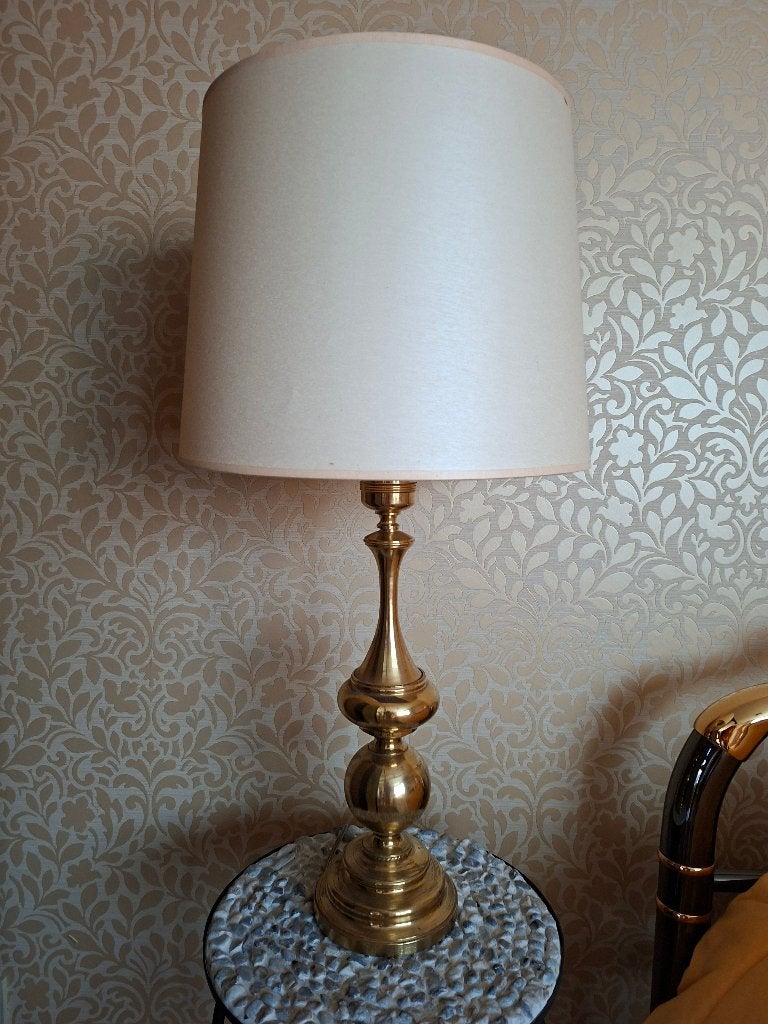 Lampedair 2 stuks, Ophalen, Gebruikt, Goud, Met kap