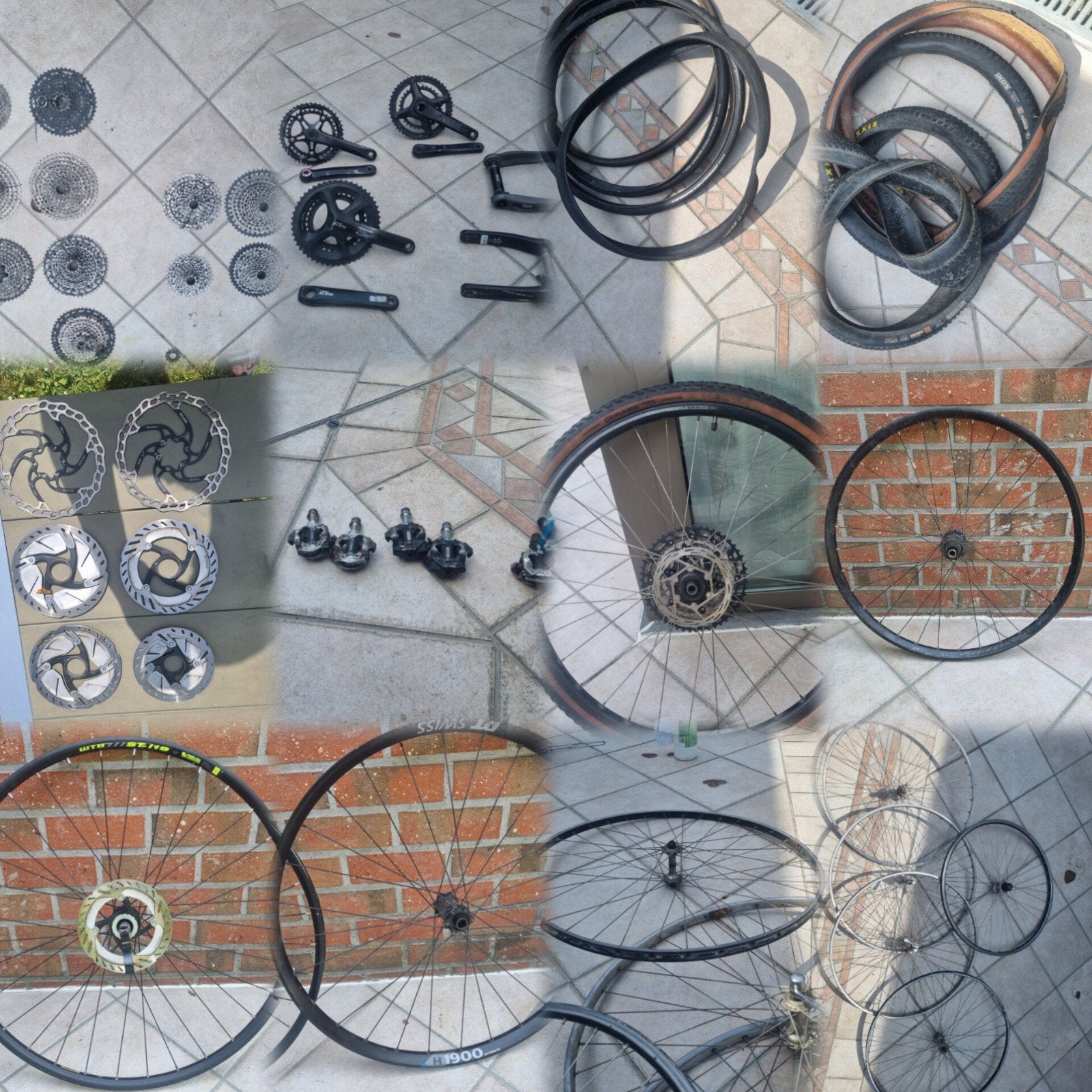 Pièces vélo vtt/road haut gamme bon état pas cher, Vélos & Vélomoteurs, Enlèvement, Comme neuf, Pneu
