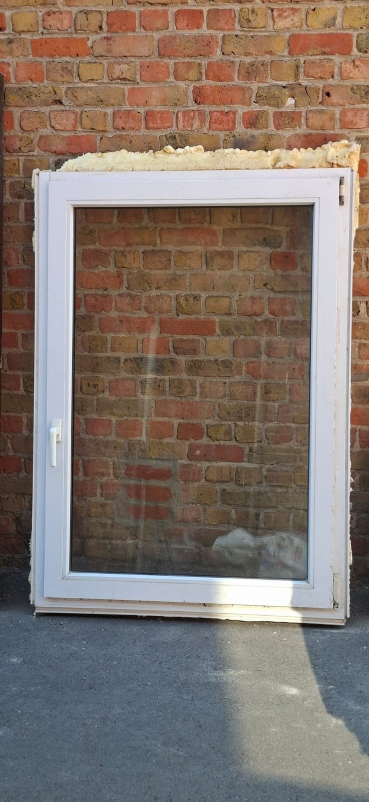 wit raam, Gebruikt, Aluminium, 150 tot 225 cm, Inclusief glas