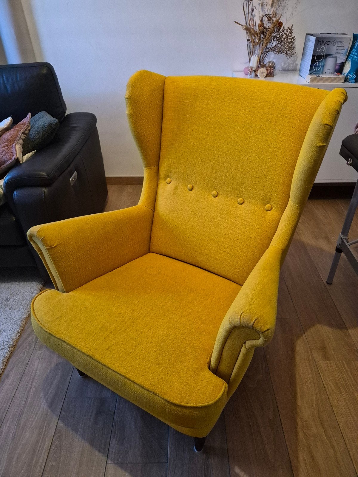 Ikea Vintage Mosterdgele Oorfauteuil, Ophalen