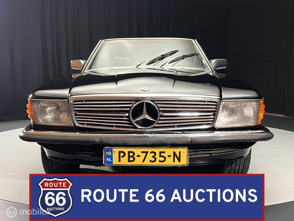 Mercedes-Benz 380 SL | 1982 | Route 66 Auctions, Zwart, Mercedes-Benz, Bedrijf, Handgeschakeld