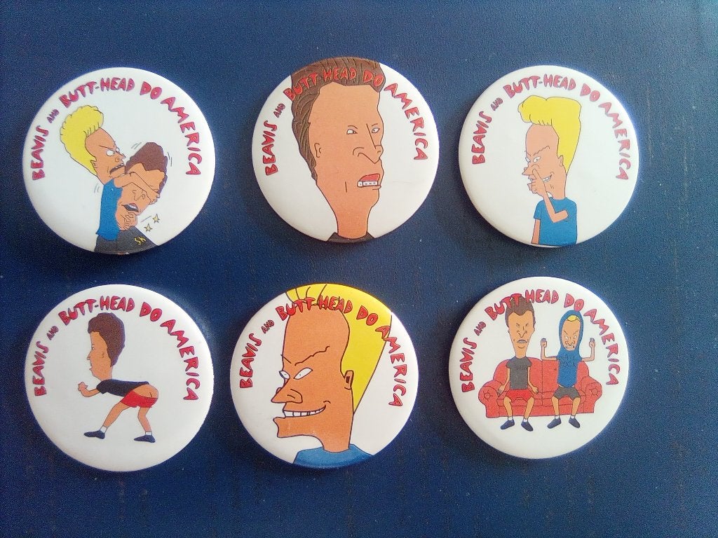 6 buttons Beavis and Butt-head do America (5,5 cm), Ophalen of Verzenden, Nieuw