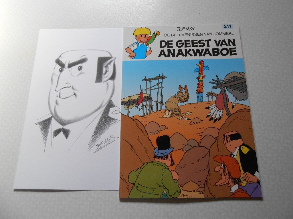 Jommeke 211 De geest van Anakwaboe 2000 1 ste druk. Bijlage., Boeken, Eén stripboek, Nieuw, Jef Nys., Ophalen of Verzenden