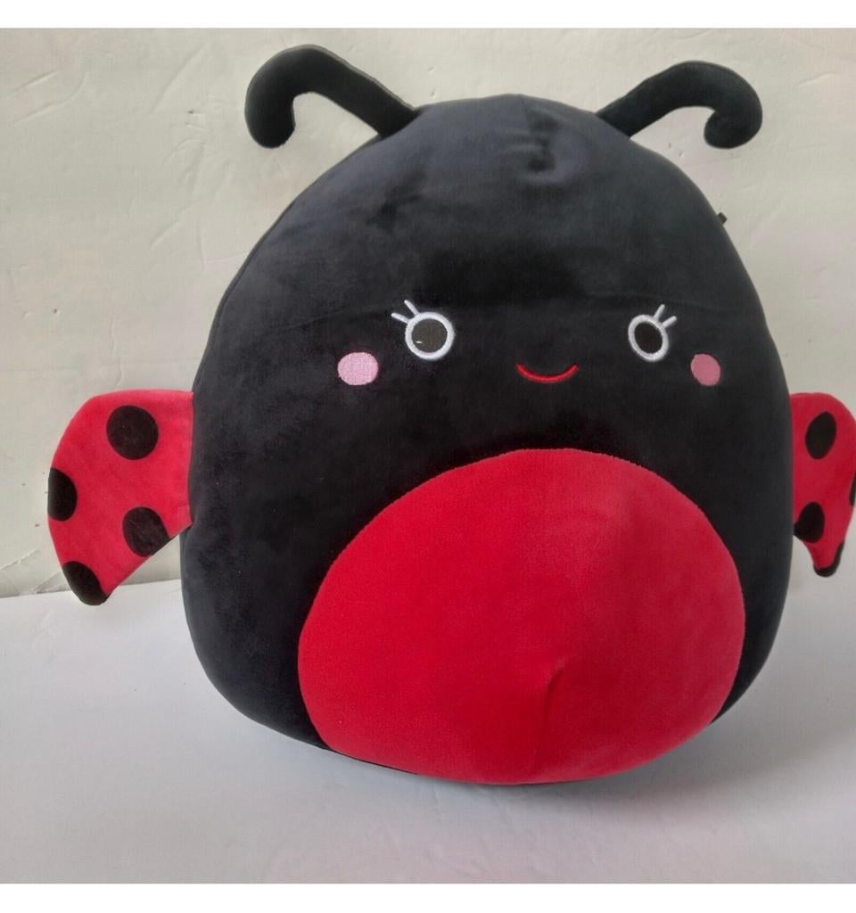 Peluche Squishmallow 10 » 27 cm - Trudy la coccinelle, Enlèvement ou Envoi, Rouge, Comme neuf, Moyen (20 à 80 cm)