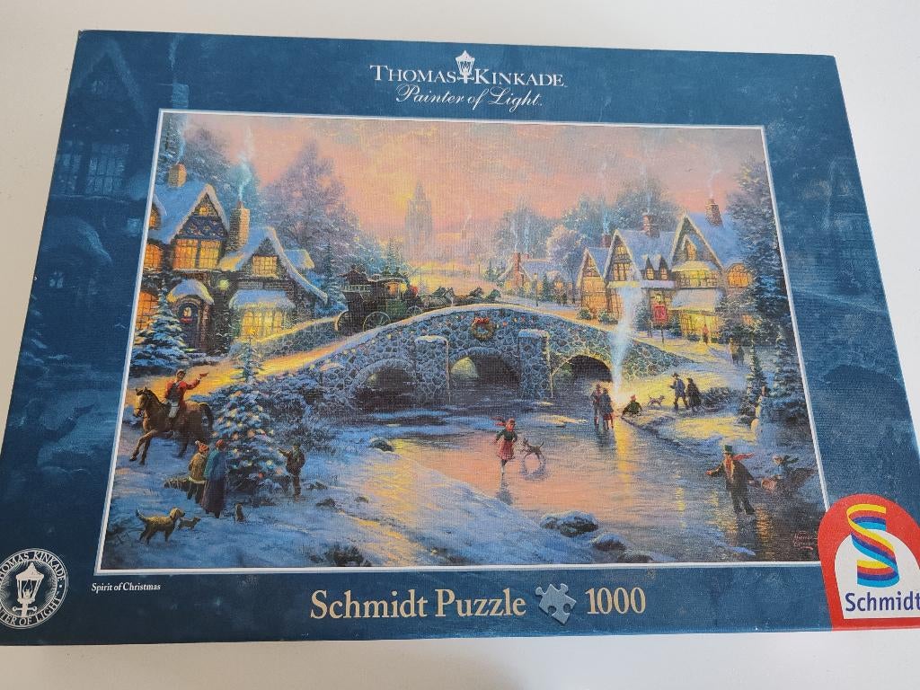 Thomas kinkade puzzel, Hobby en Vrije tijd, Ophalen of Verzenden, 500 t/m 1500 stukjes, Zo goed als nieuw, Legpuzzel