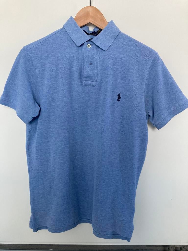 Ralph lauren polo S small custom slim fit blauw, Ophalen of Verzenden, Zo goed als nieuw