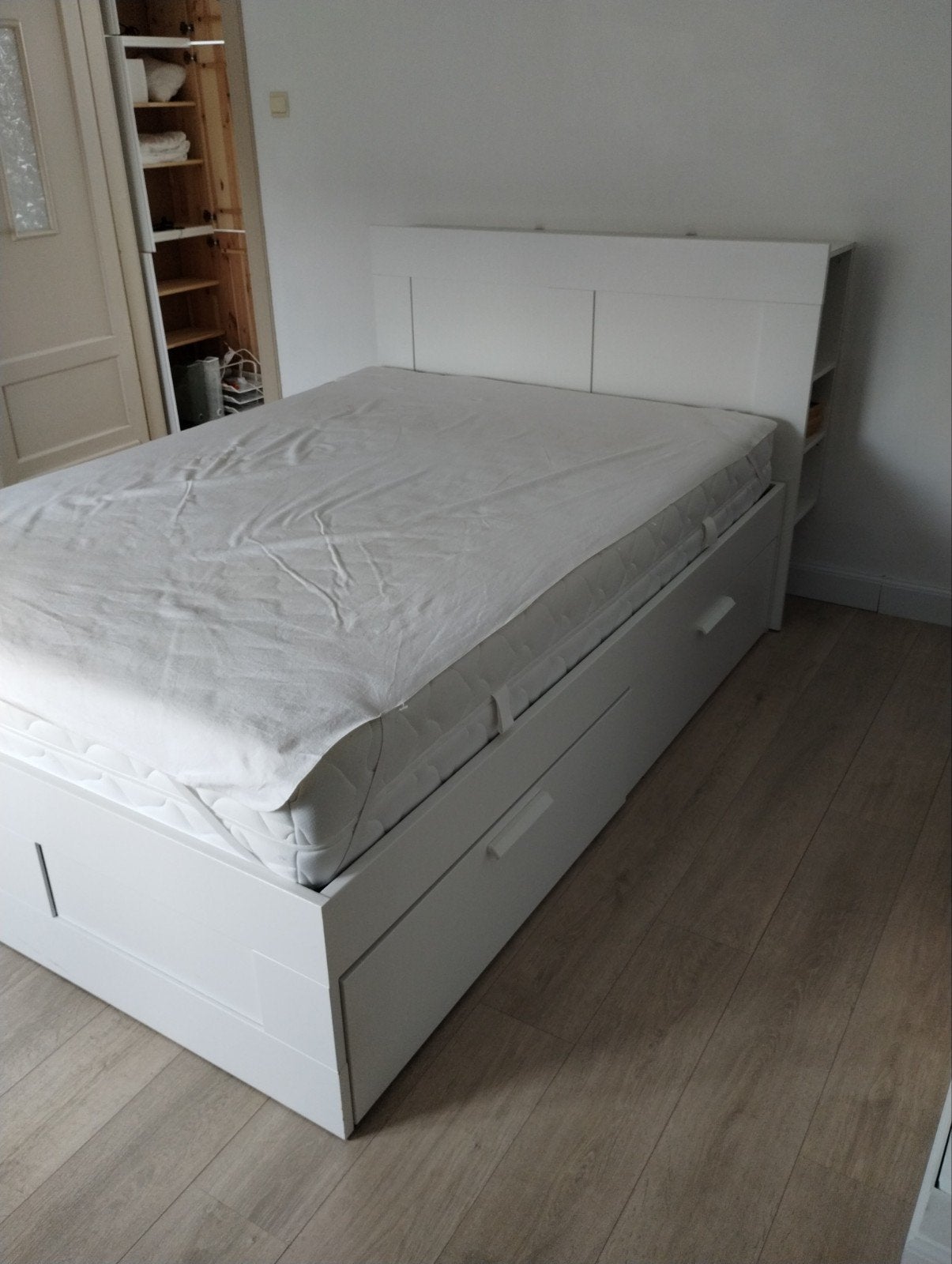 IKEA bed, matras ook verkrijgbaar, Maison & Meubles, 140 cm, Enlèvement, Utilisé, Blanc